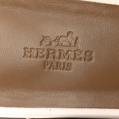 Hermes Calfskin Oz Mules 39.5 White 7 of 12