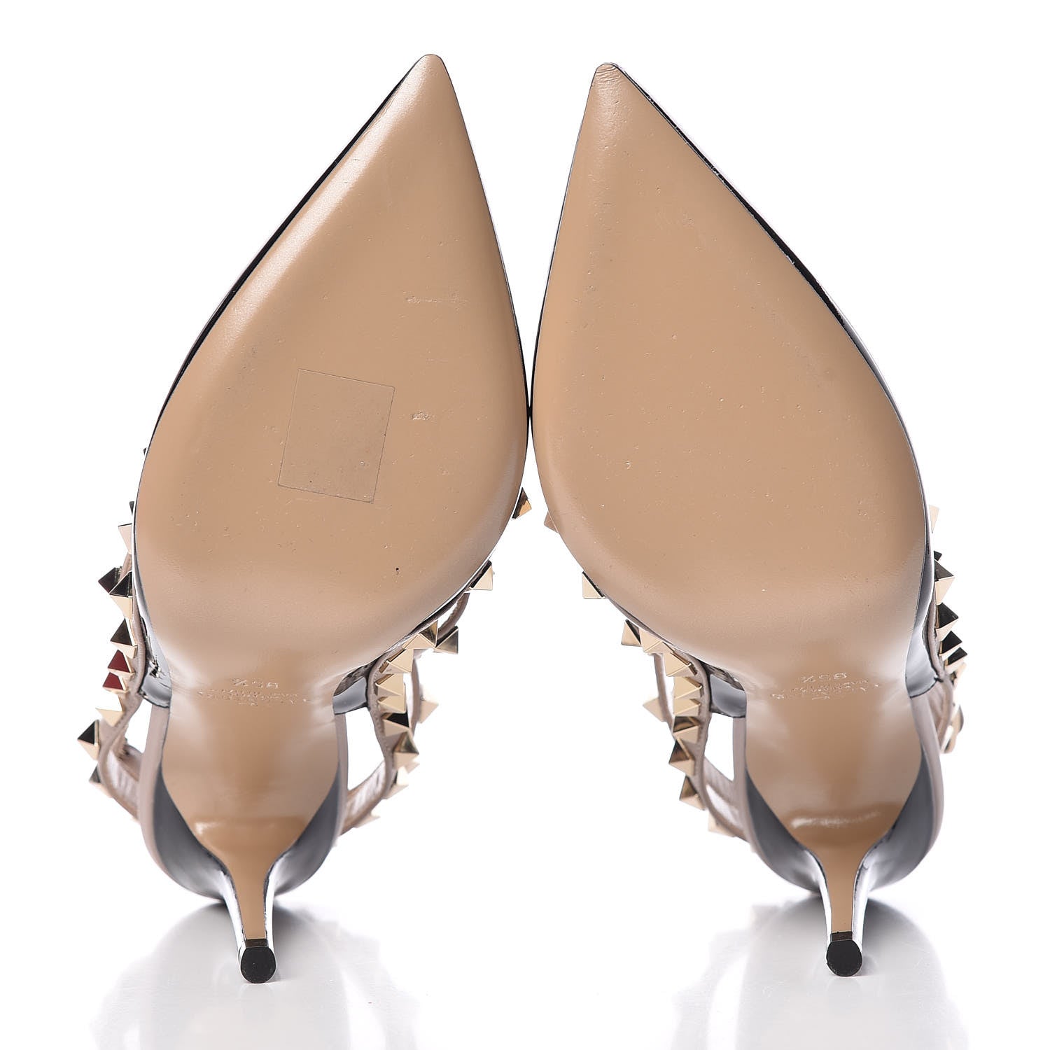 Valentino Garavani Patent Nappa Rockstud Ankle Strap 100mm Pumps 35.5 Black Poudre 5 of 8