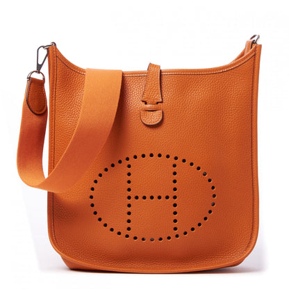 Hermes Taurillon Clemence Evelyne II PM Orange 1 of 7