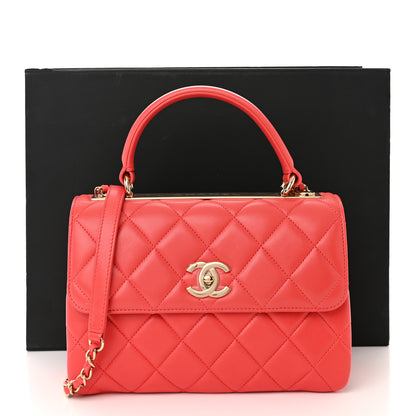 Chanel Lambskin Quilted Small Trendy CC Flap Dual Handle Bag Red 12 of 12