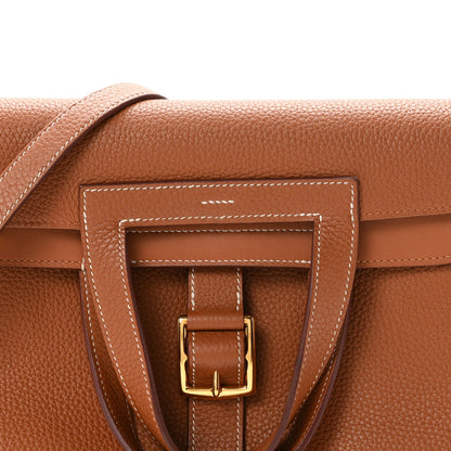 Hermes Taurillon Clemence Halzan 31 Gold 8 of 10