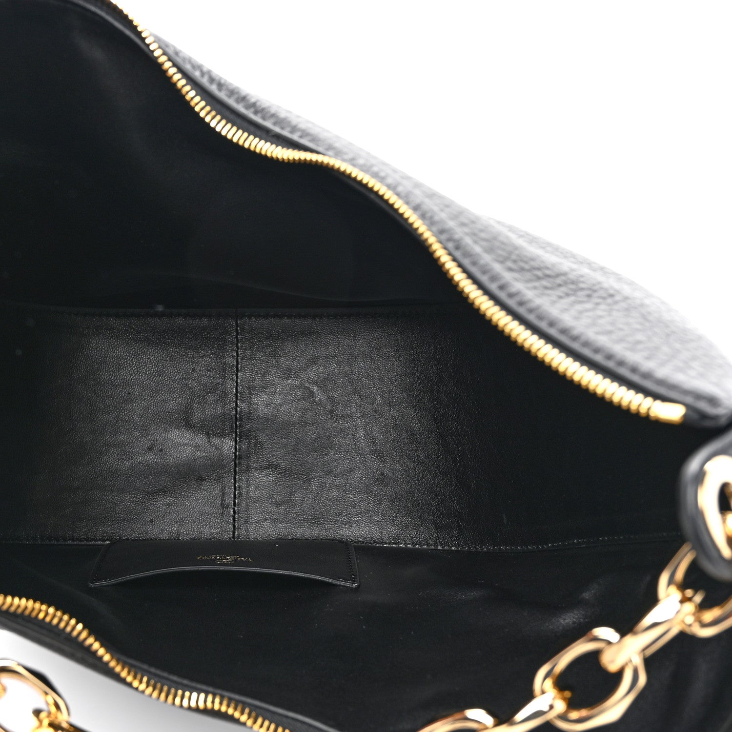 Valentino Garavani Grainy Calfskin Small Vlogo Moon Hobo Bag Black 5 of 10