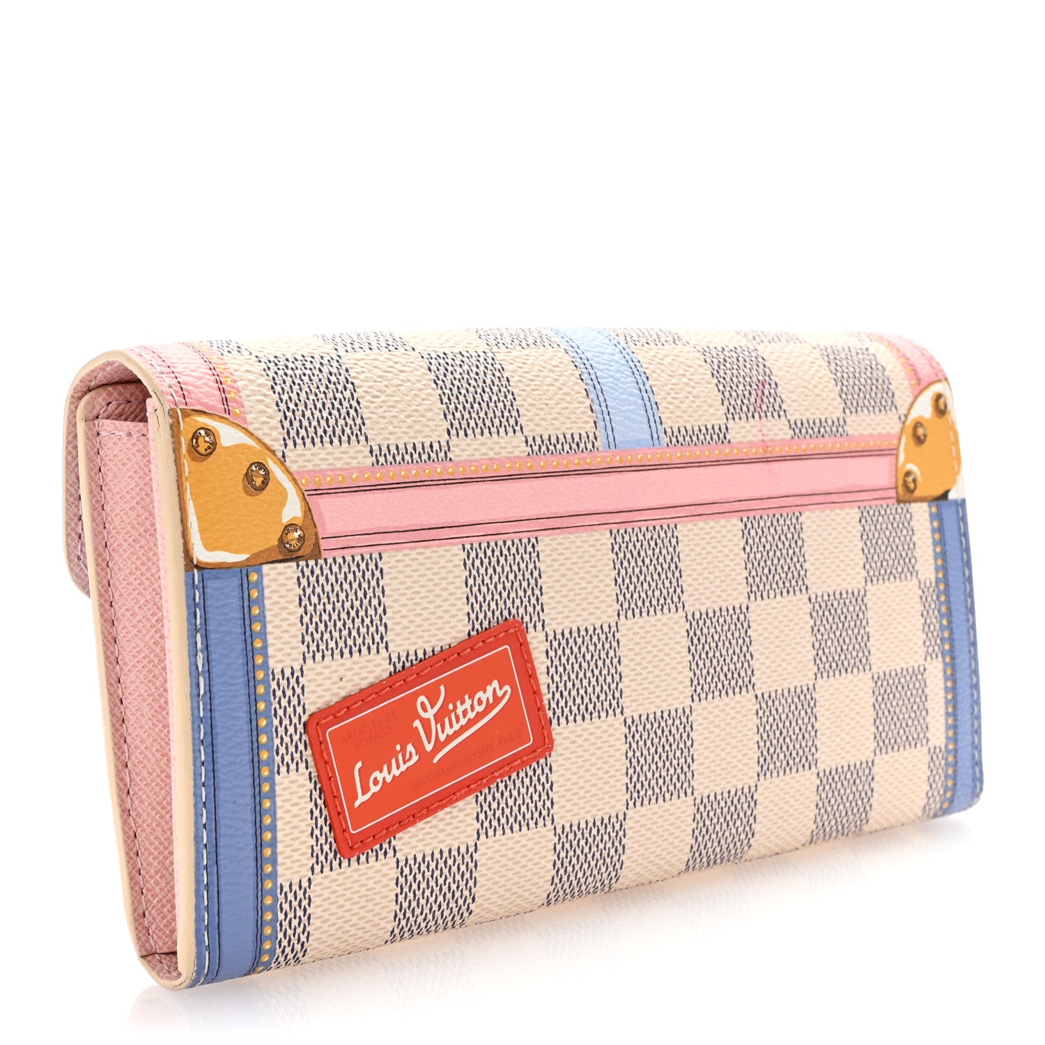 Louis Vuitton Damier Azur Summer Trunks Sarah Wallet NM 3 of 7