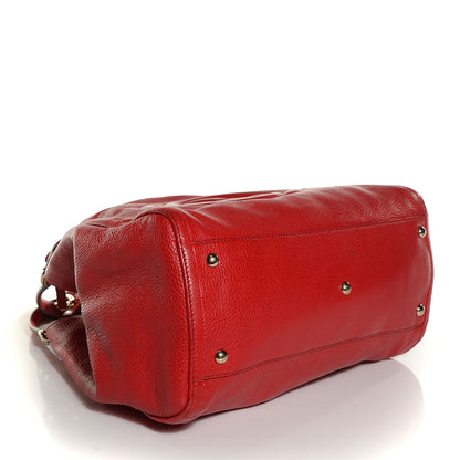 Gucci Pebbled Calfskin Medium Soho Shoulder Bag Red 4 of 9