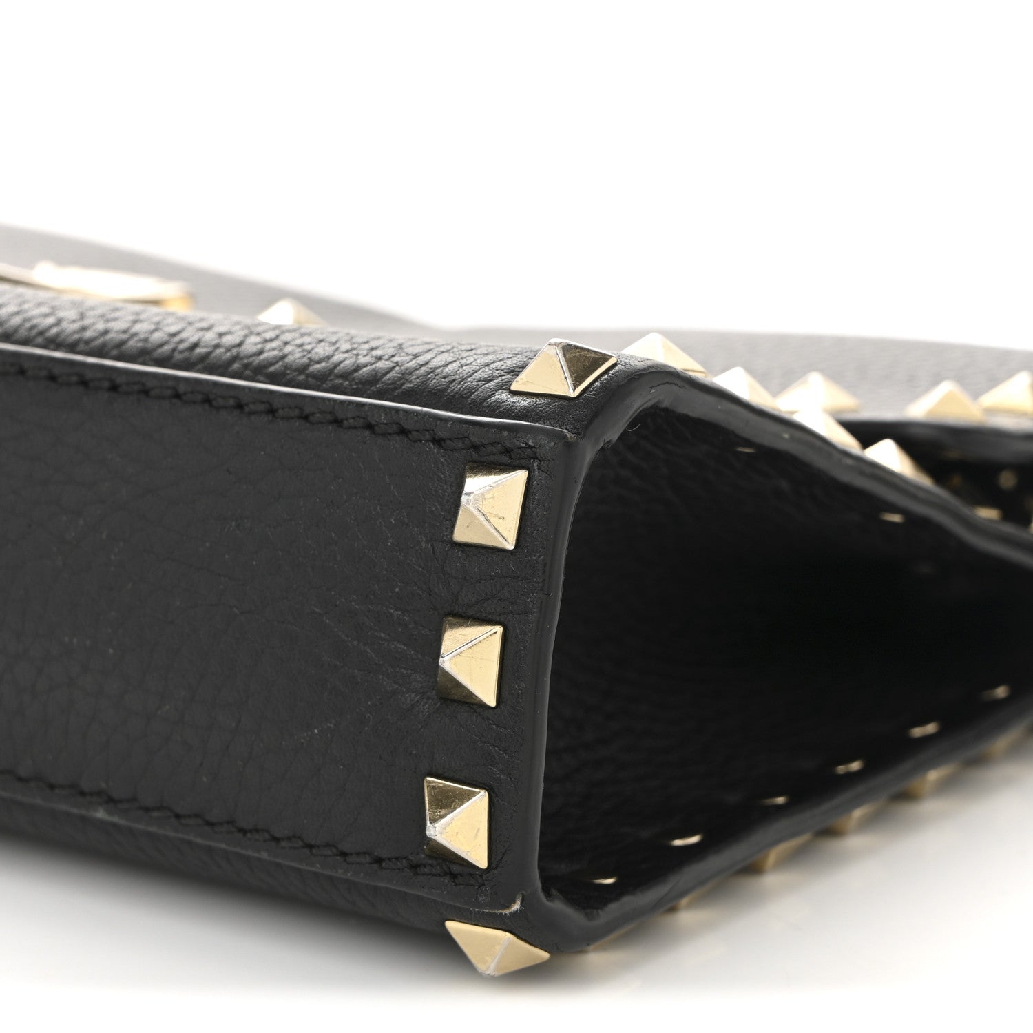 Valentino Garavani Pebbled Calfskin Medium Rockstud Flip Lock Crossbody Bag Black 9 of 10