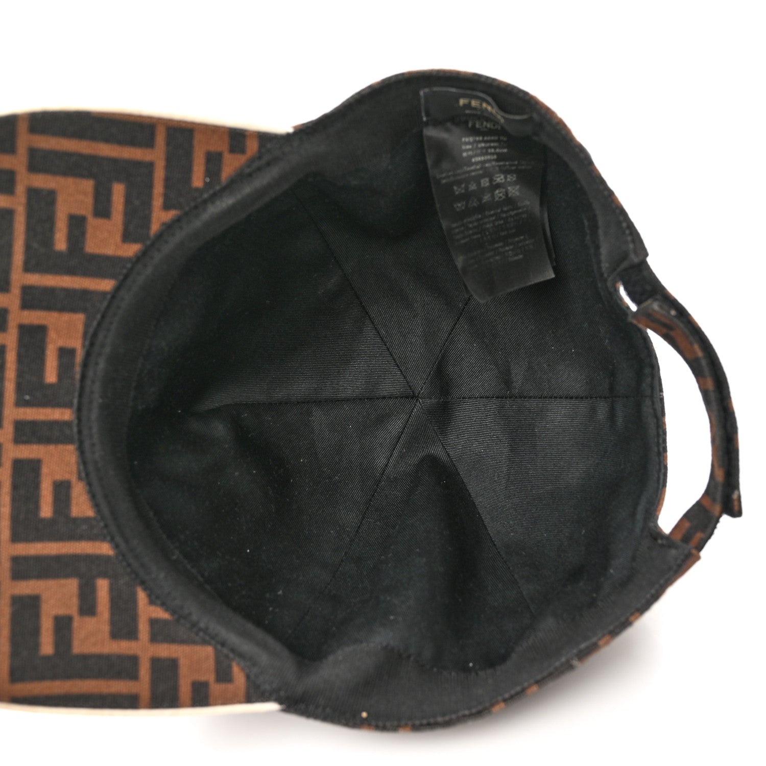 Fendi Canvas FF Reloaded Baseball Hat Tobacco White 7 of 12