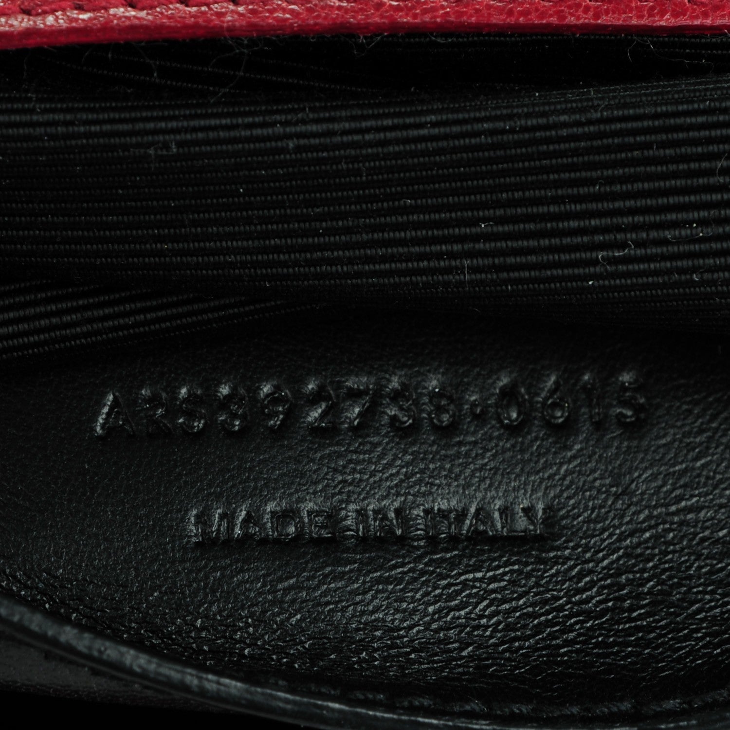 Saint Laurent Sheepskin Matelasse Chevron Large Monogram Satchel Red 9 of 12
