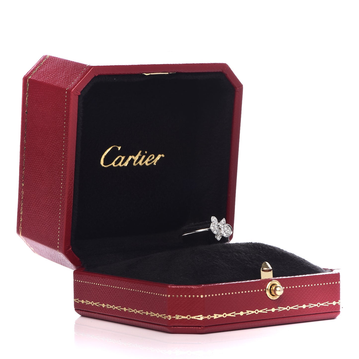 18K White Gold Diamond Caresse D'Orchidees Par Ring 47 4