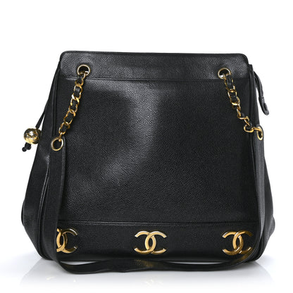 Chanel Caviar CC Shoulder Bag Black 1 of 9