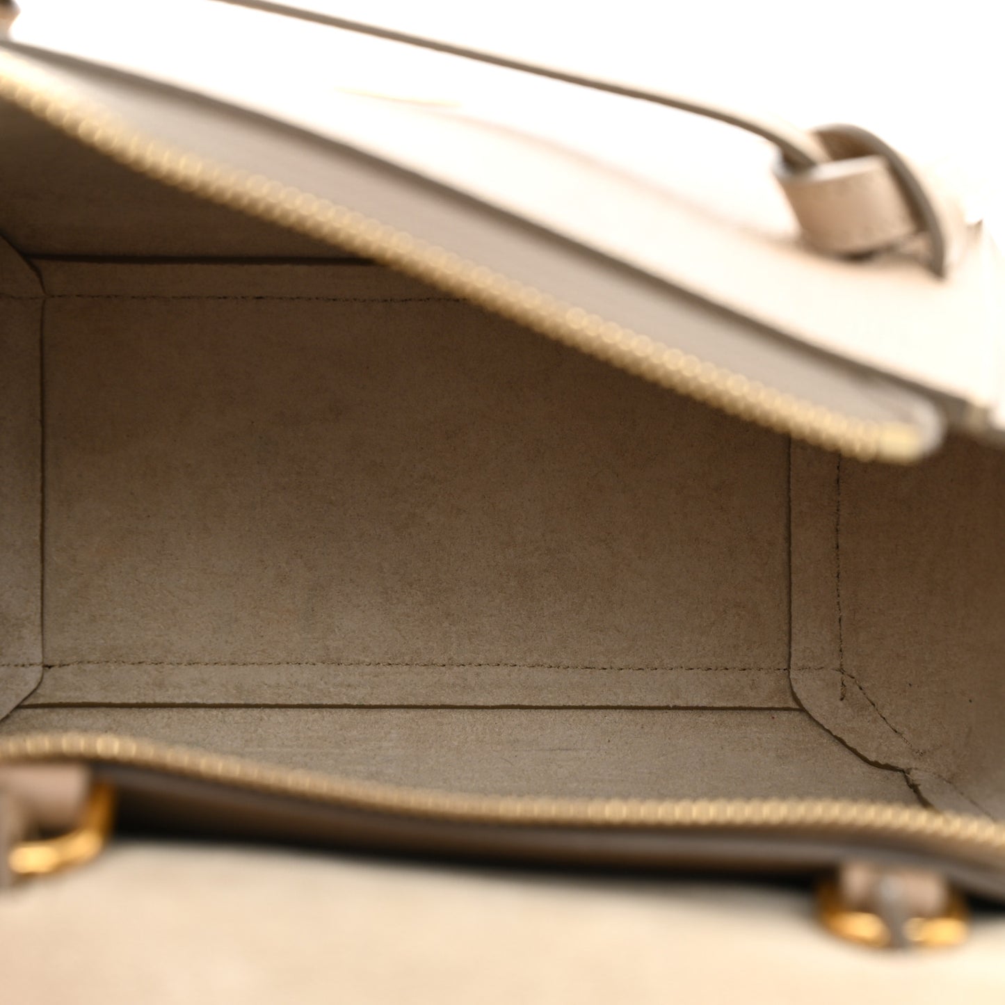 Grained Calfskin Nano Belt Bag Light Taupe