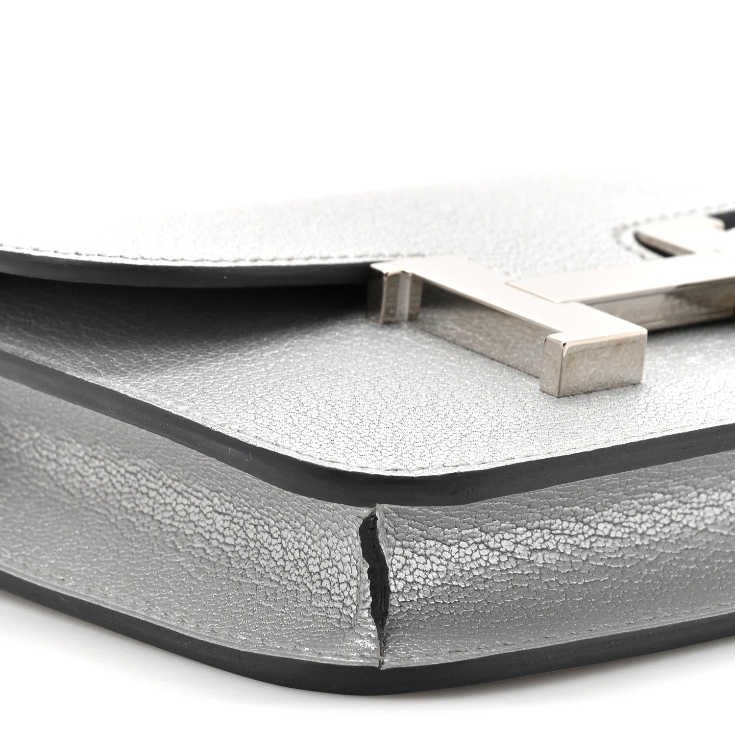 Hermes Metallic Chevre Chamkilight Constance Slim Wallet Argent 10 of 11