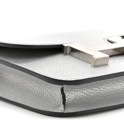 Hermes Metallic Chevre Chamkilight Constance Slim Wallet Argent 10 of 11