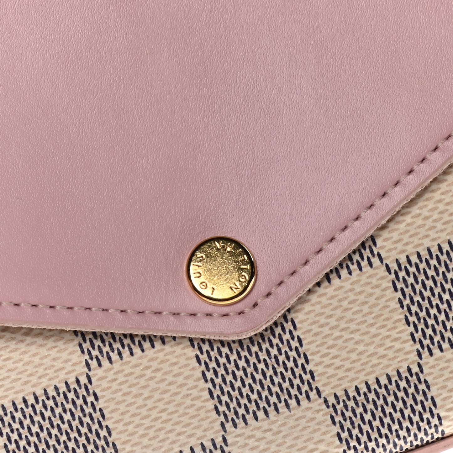 Damier Azur Calfskin Pochette Felicie Eau de Rose
