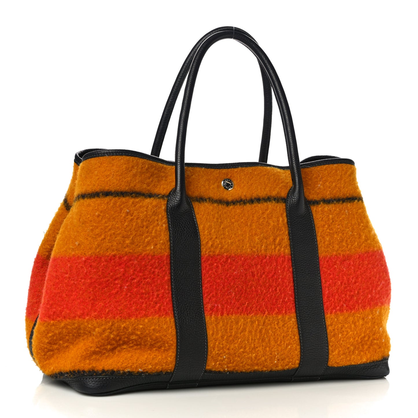 Wool Rocabar Garden Party Tote 36 MM Orange Black
