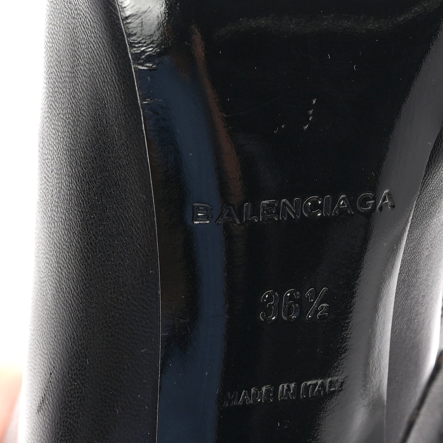 Balenciaga Calfskin Slash Ankle Boots 36.5 Black 7 of 9