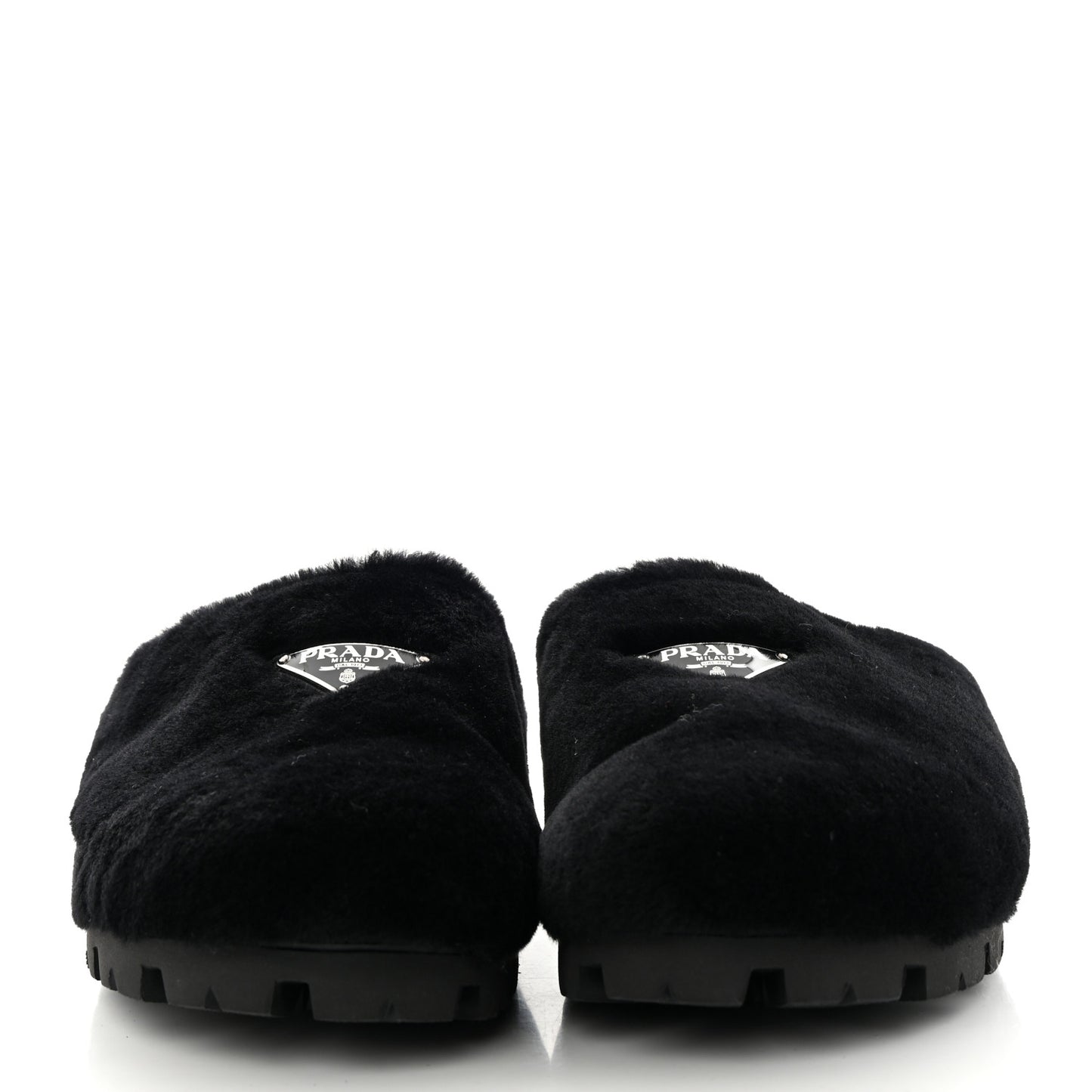 Montone Metal Triangle Logo 20mm Slippers 9 Black