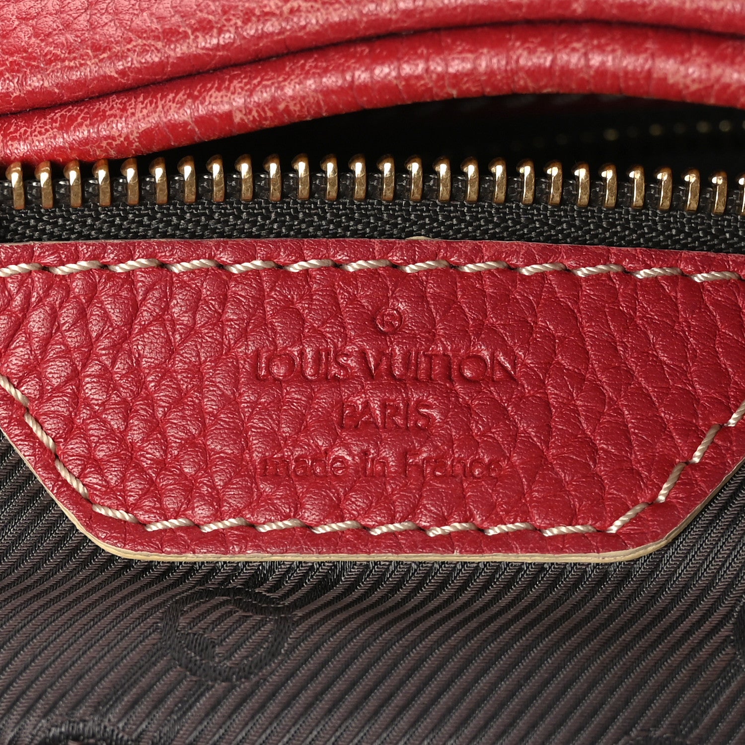 Louis Vuitton Tobago Leather Carryall Red 5 of 12