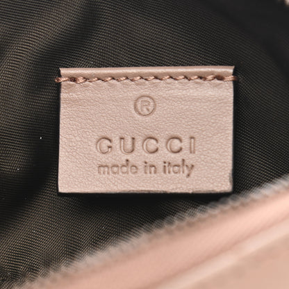 Gucci Calfskin Matelasse GG Marmont Key Pouch Porcelain Rose 6 of 8