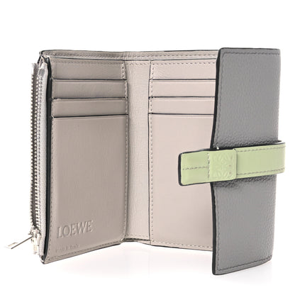 Loewe Grained Calfskin Small Vertical Wallet Pearl Grey Light Pale Green 5 of 9