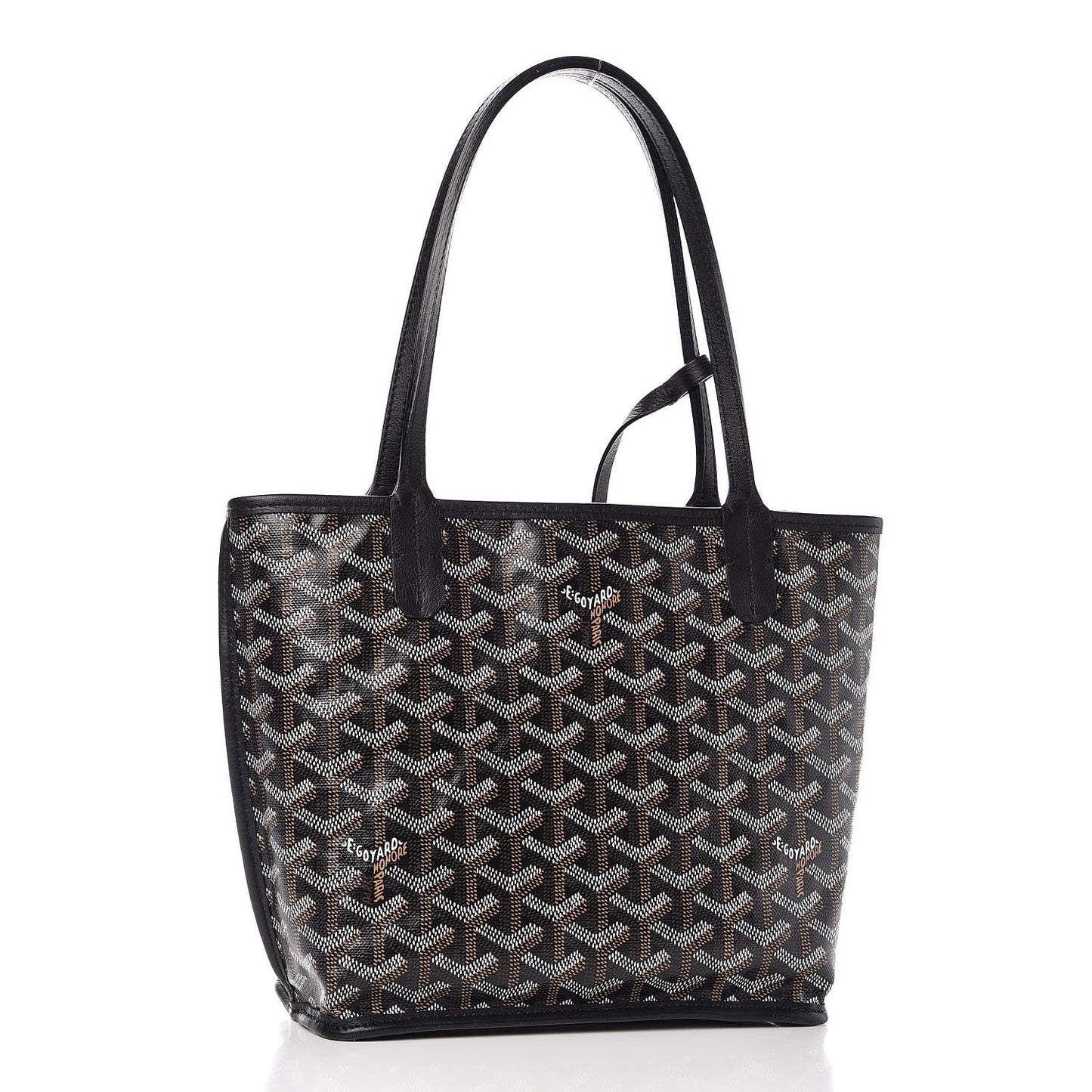 Goyardine Reversible Mini Anjou Black