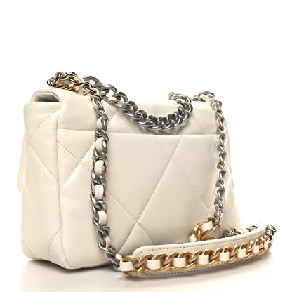 Chanel Lambskin Quilted Medium Chanel 19 Flap White 3 of 10