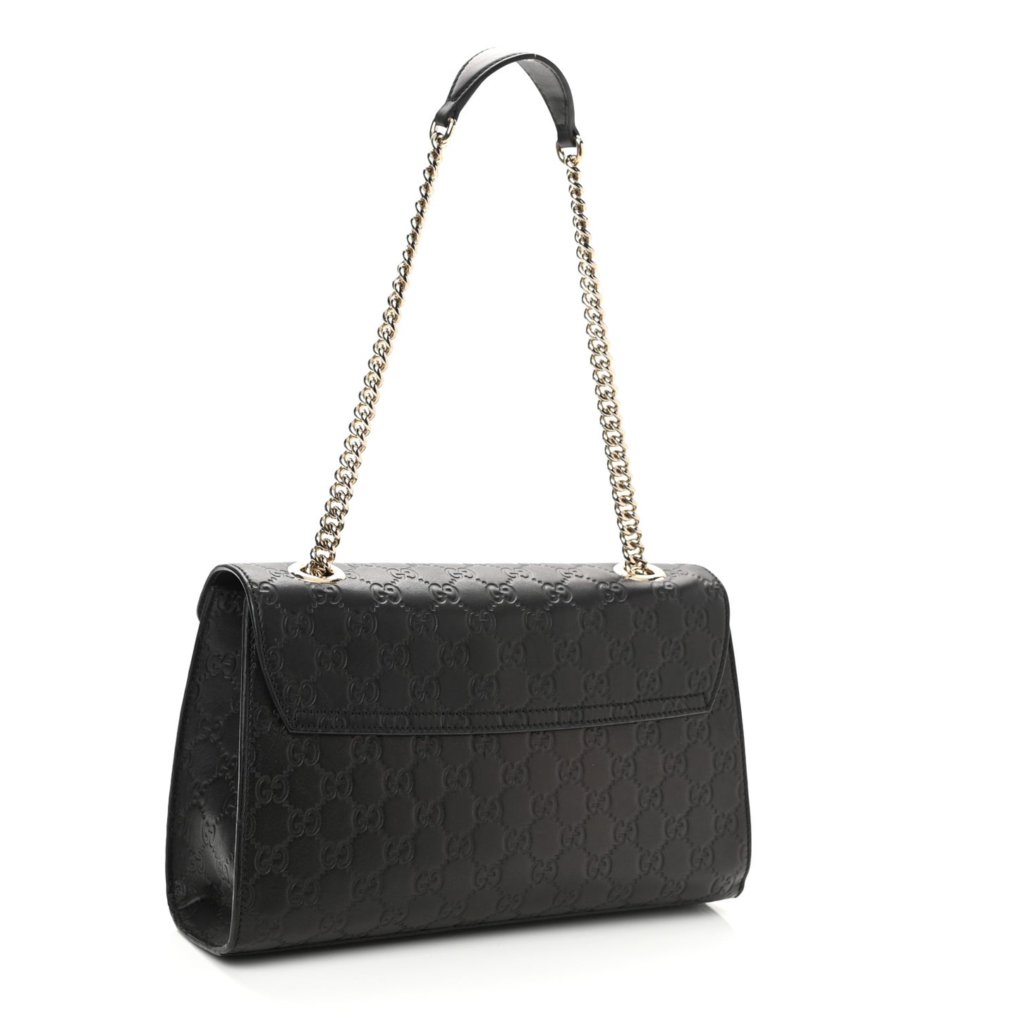 Guccissima Medium Emily Chain Shoulder Bag Black