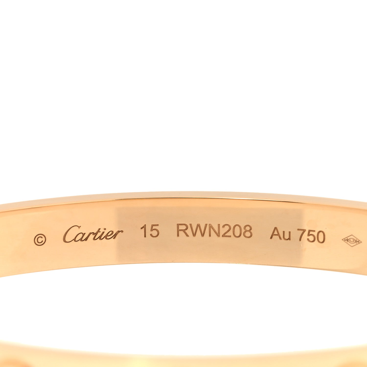 Cartier 18K Yellow Gold LOVE Bracelet 15 3 of 5