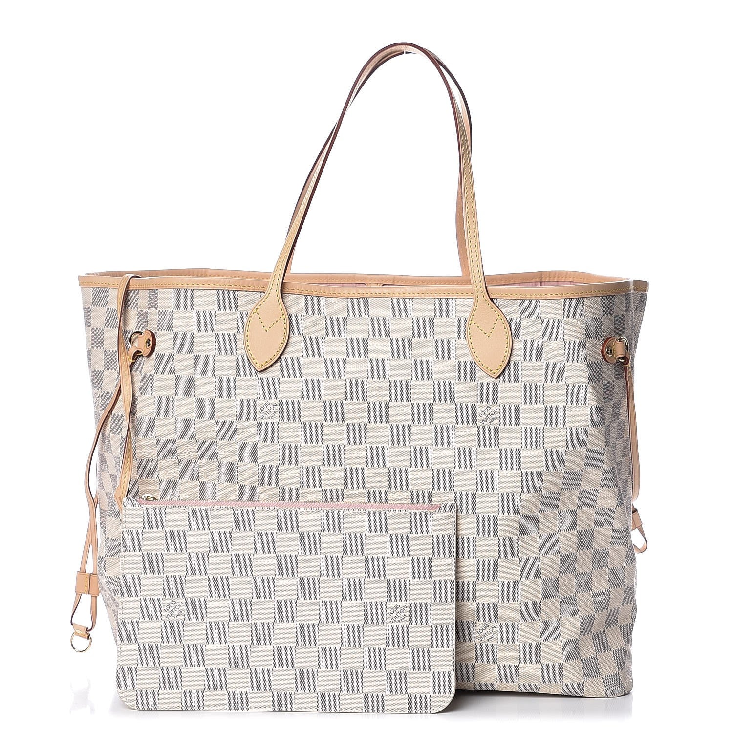 Louis Vuitton Damier Azur Neo Neverfull GM Rose Ballerine 1 of 9