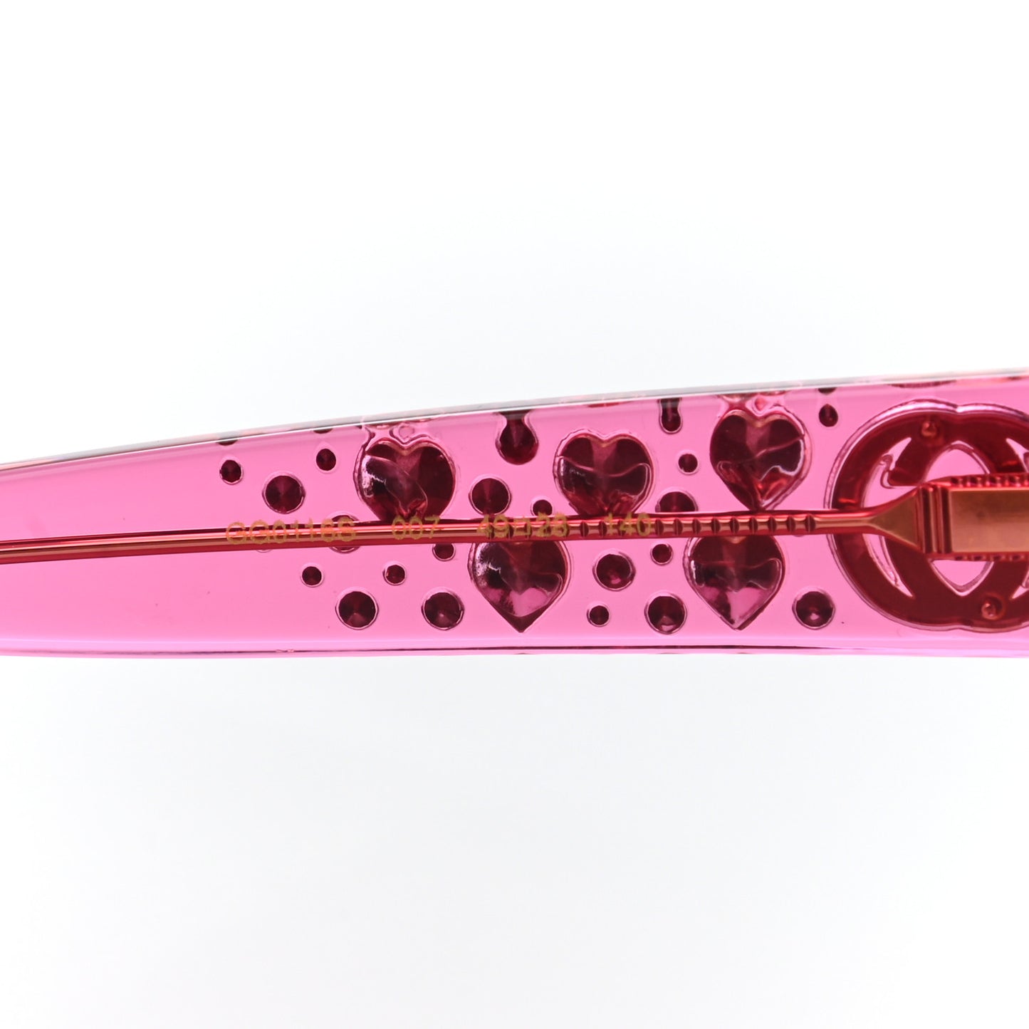 Acetate Crystal Heart GG0116S Sunglasses Fuchsia