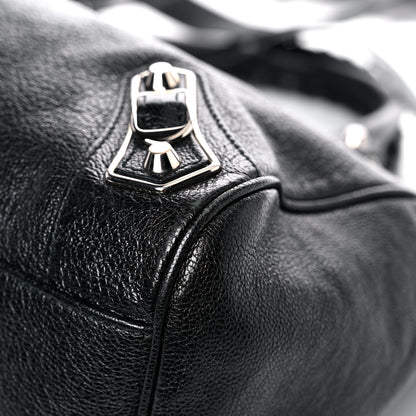 Balenciaga Chevre Silver Metallic Edge Hardware Velo Black 8 of 17