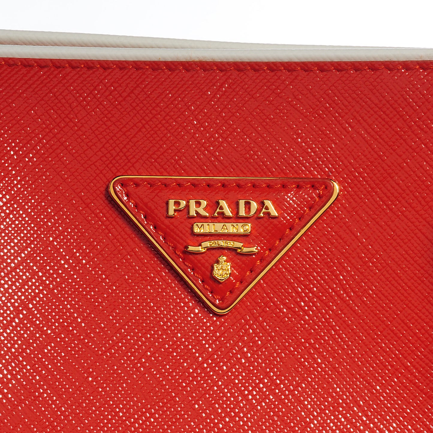 Saffiano Vernice Shopping Tote Arancio