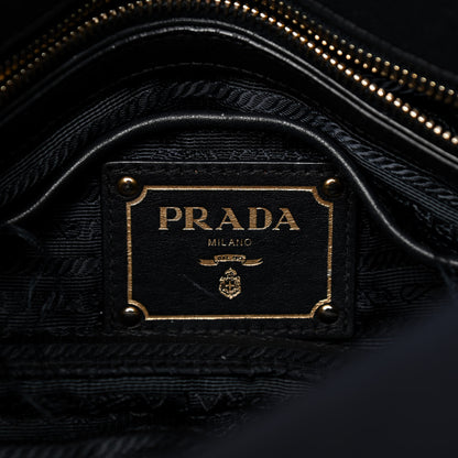 Prada Tessuto Nylon Soft Calfskin Shopping Satchel Blue 9 of 11
