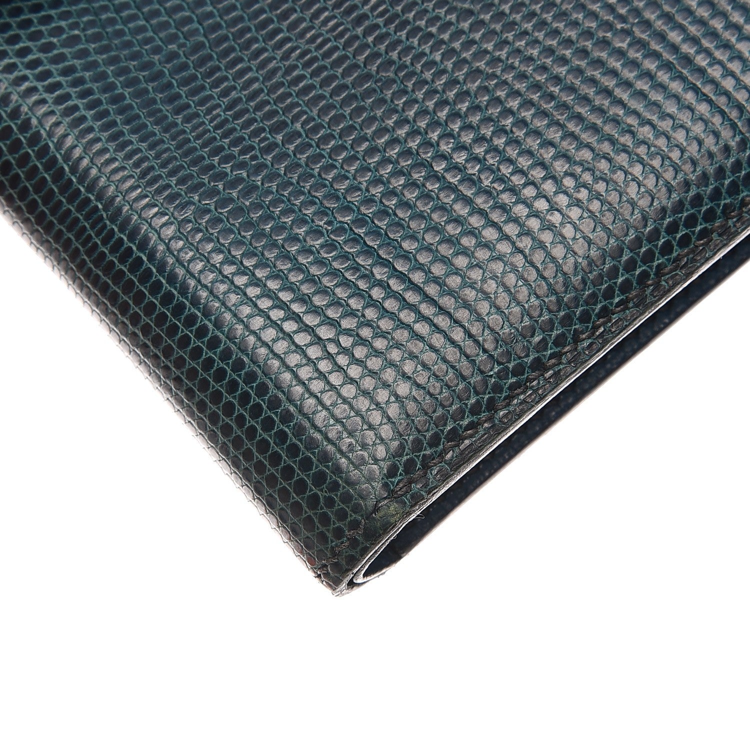 Hermes Lizard Niloticus Citizen Wallet Bleu 8 of 9