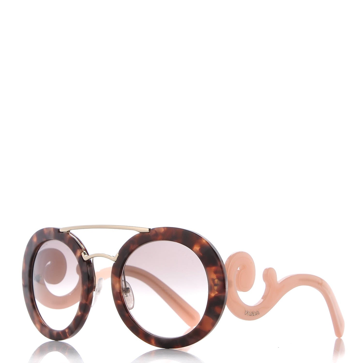 Prada Baroque Sunglasses SPR 13S Tortoise Pink 1 of 7