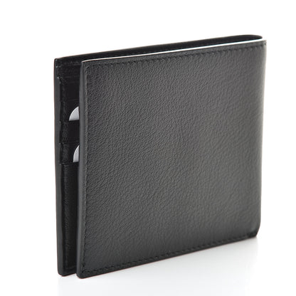 Balenciaga Calfskin Logo Bi-Fold Wallet Black 3 of 7