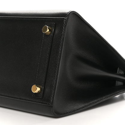 Hermes Madame Calfskin Birkin Sellier 25 Black 10 of 11