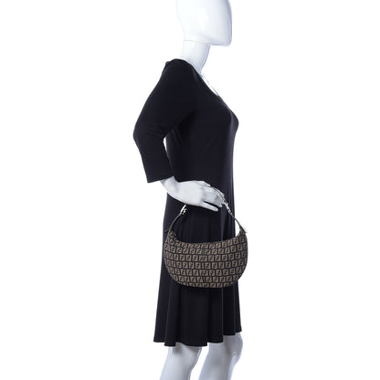 Fendi Zucchino Vitello Hobo Testa di Moro Beige 2 of 8
