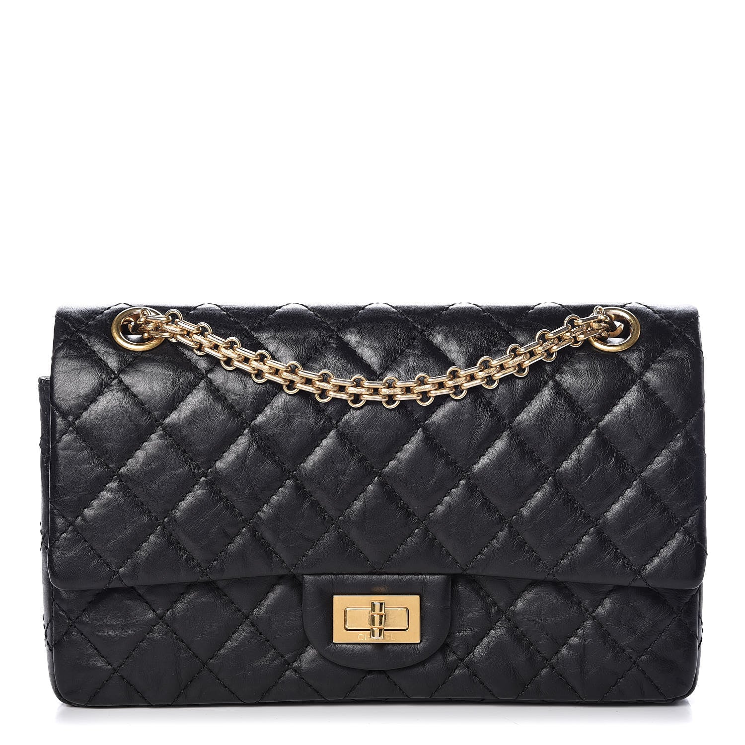 Chanel Aged Calfskin Quilted 2.55 Reissue 225 Flap Black 1 of 20