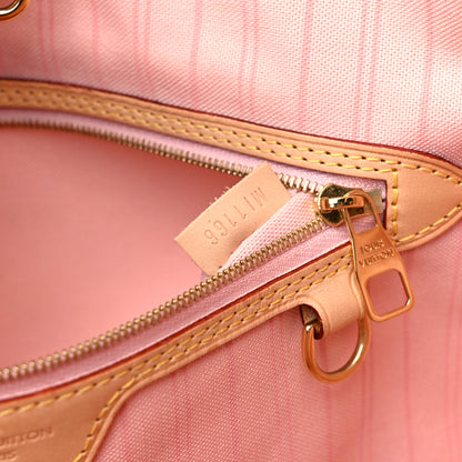 Louis Vuitton Damier Azur Delightful MM Rose Ballerine 7 of 14