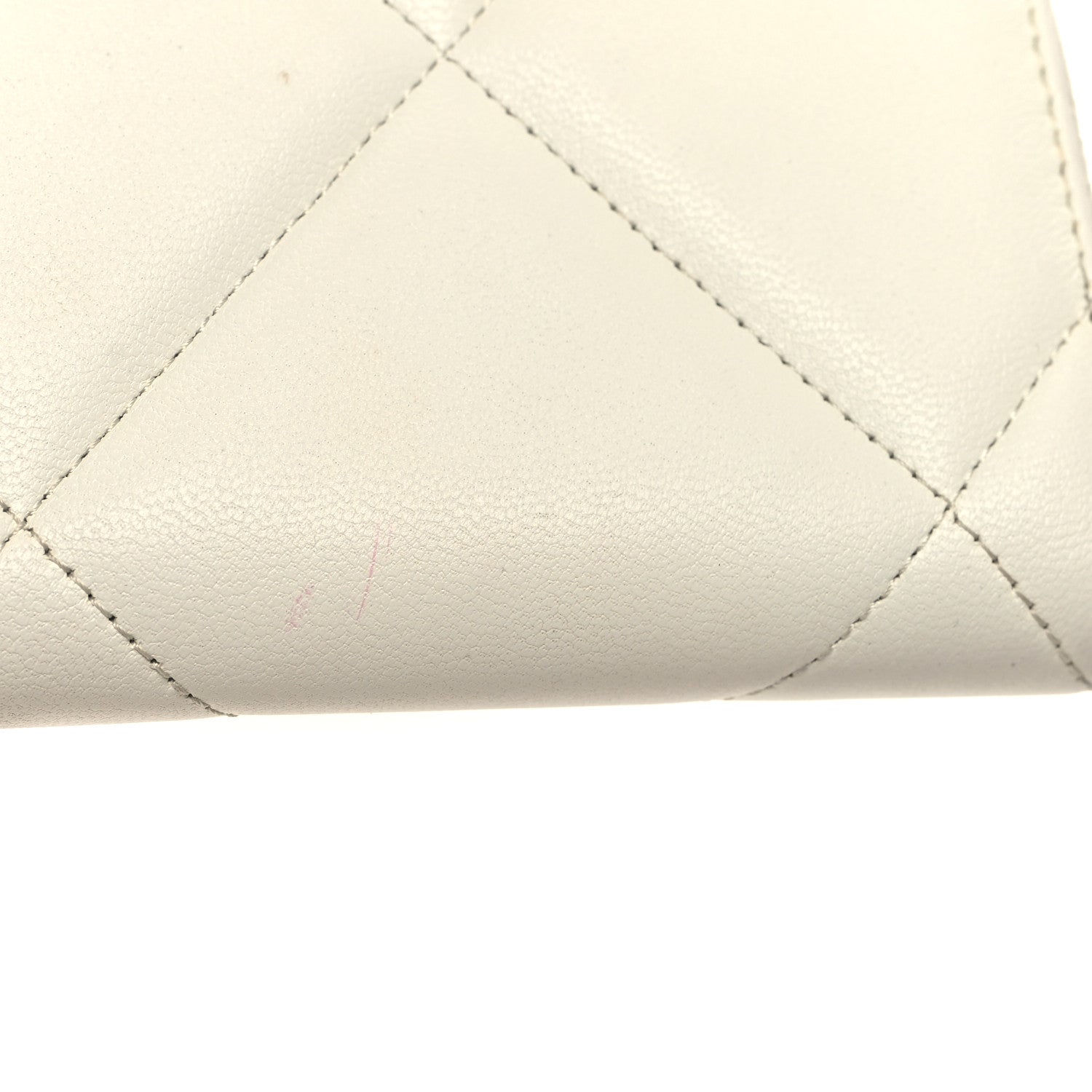 Chanel Shiny Goatskin Quilted 19 Long Zipped Around Wallet White 15 of 15