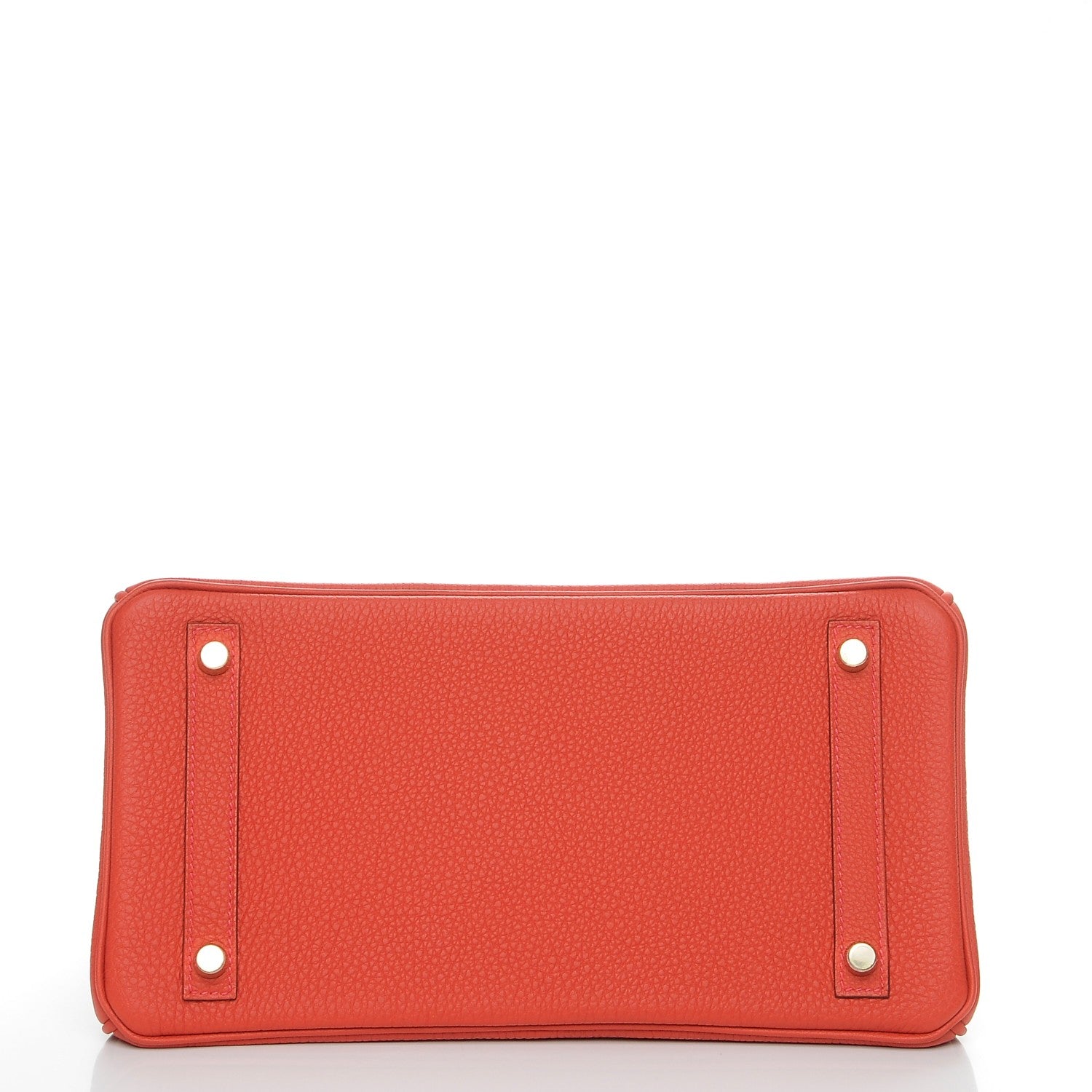 Hermes Togo Birkin 30 Geranium 6 of 27