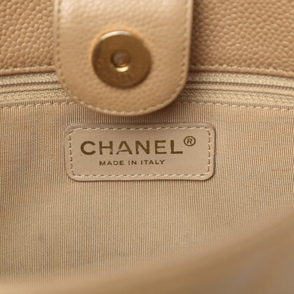 Chanel Caviar Quilted Petit Shopping Tote PST Dark Beige 6 of 17
