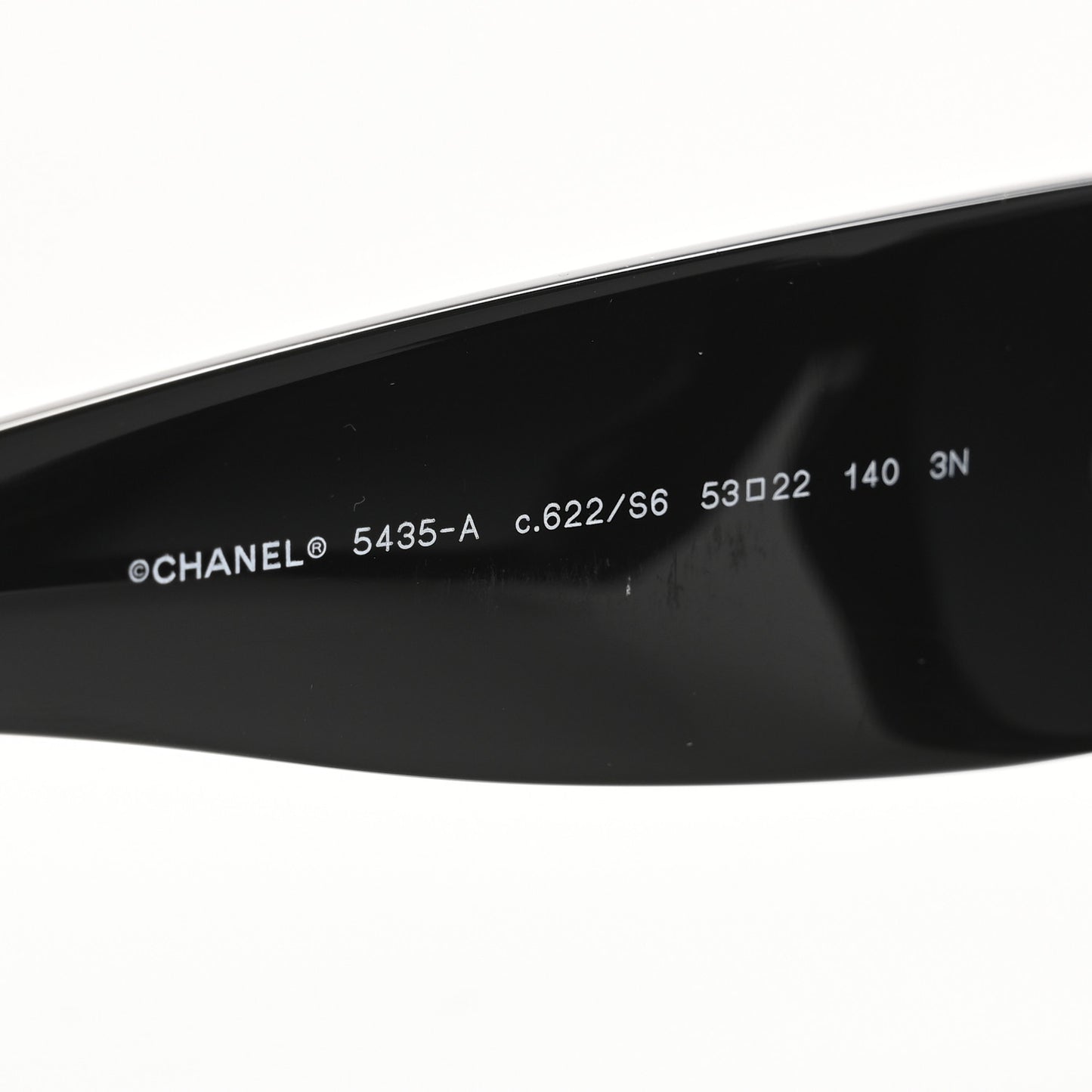 Acetate Rectangle Sunglasses 5435-A Black