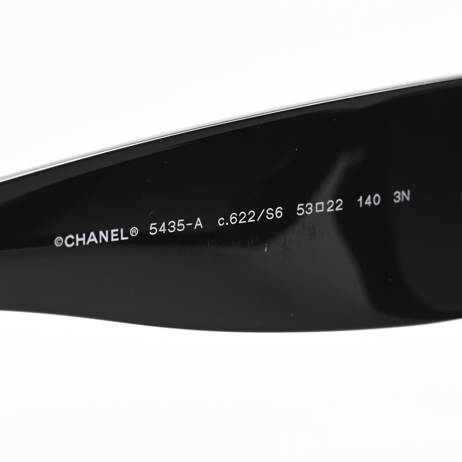 Chanel Acetate Rectangle Sunglasses 5435-A Black 5 of 7