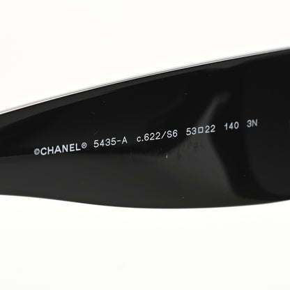 Chanel Acetate Rectangle Sunglasses 5435-A Black 5 of 7