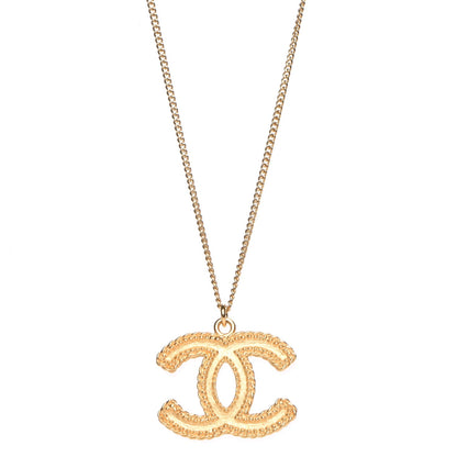 Chanel CC Pendant Necklace Gold 1 of 6