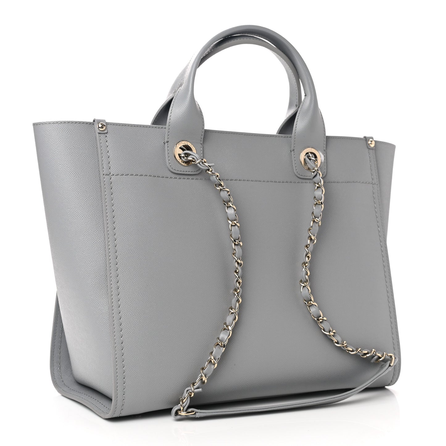 Caviar Studded Small Deauville Tote Grey