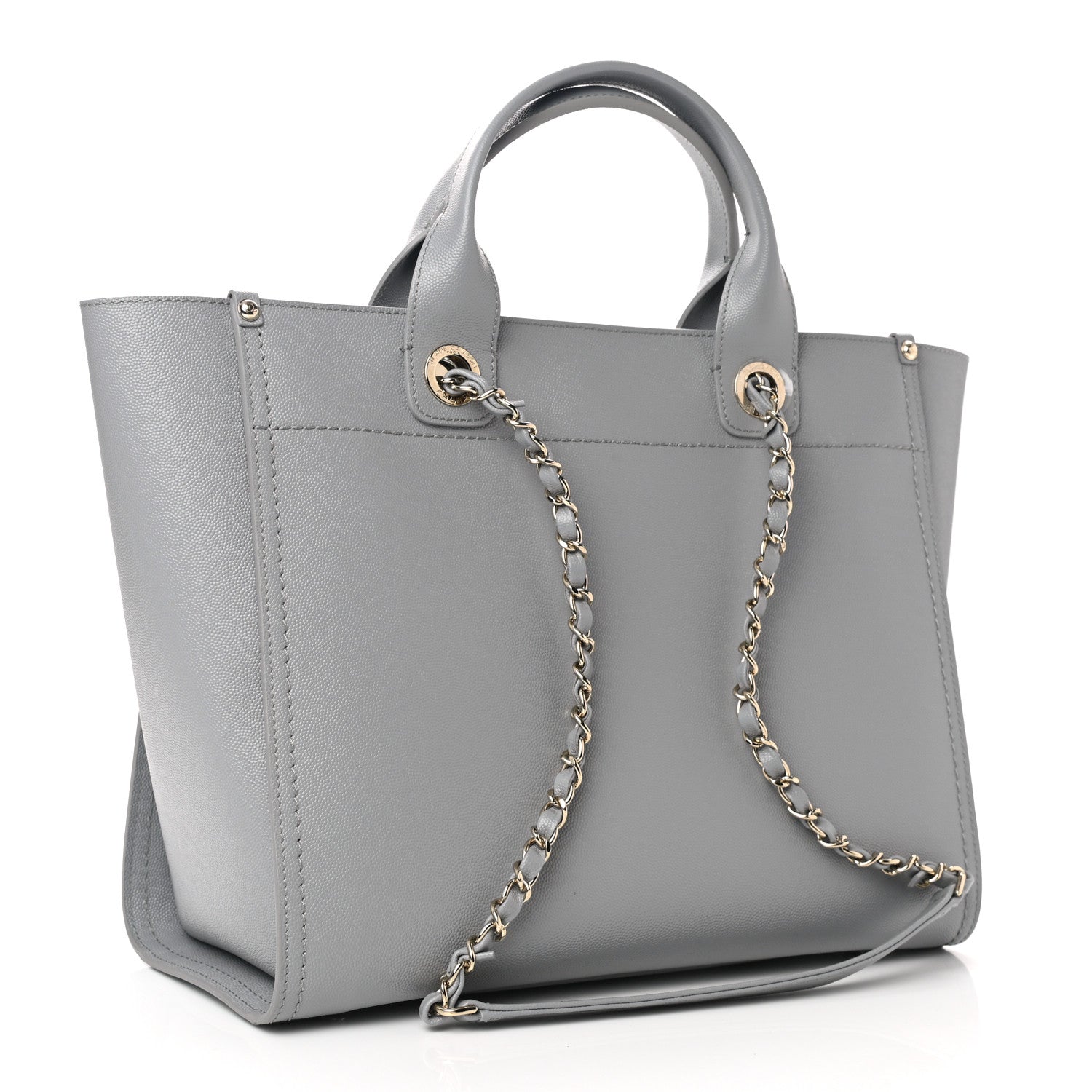 Chanel Caviar Studded Small Deauville Tote Grey 3 of 10