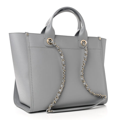 Chanel Caviar Studded Small Deauville Tote Grey 3 of 10