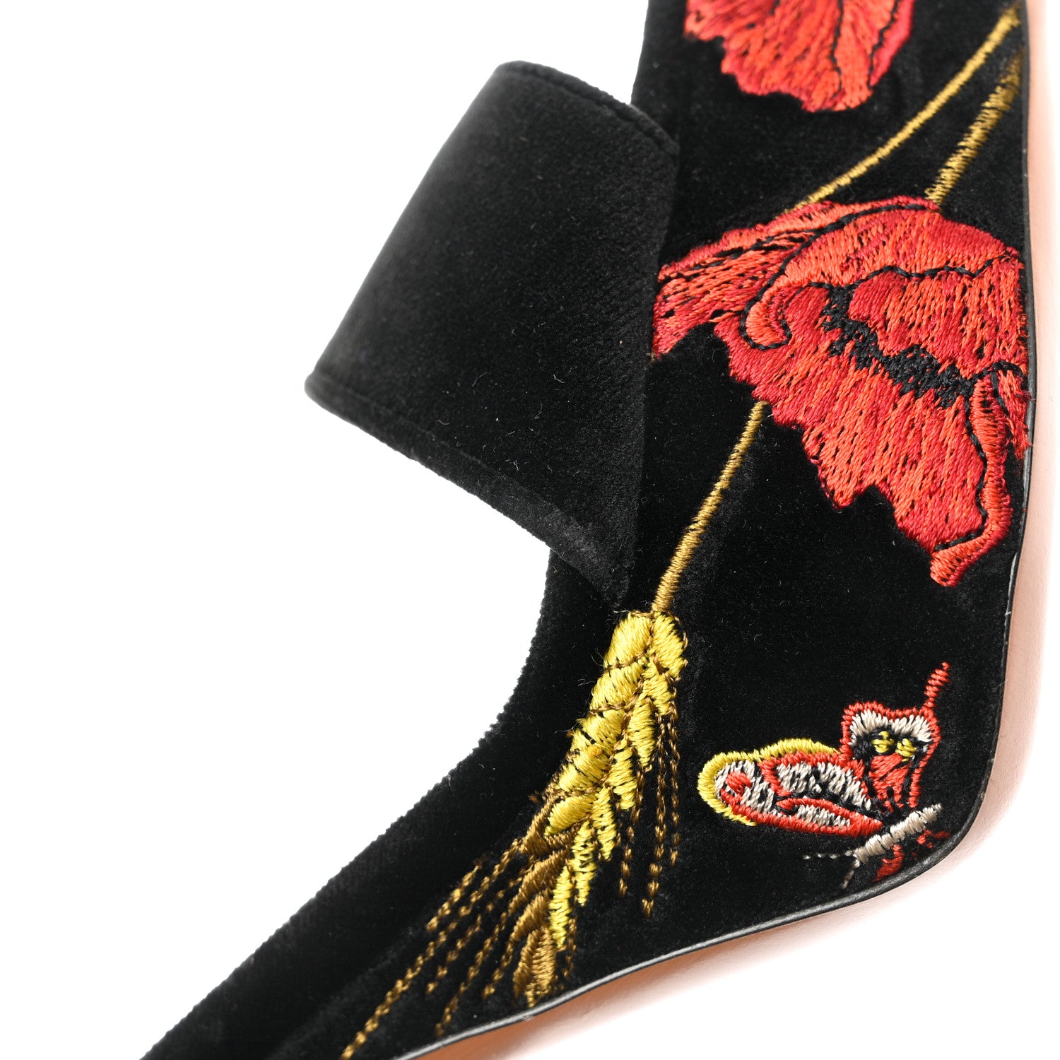 Valentino Garavani Poppy Embroidered Platform Sandals 36.5 Black 11 of 11